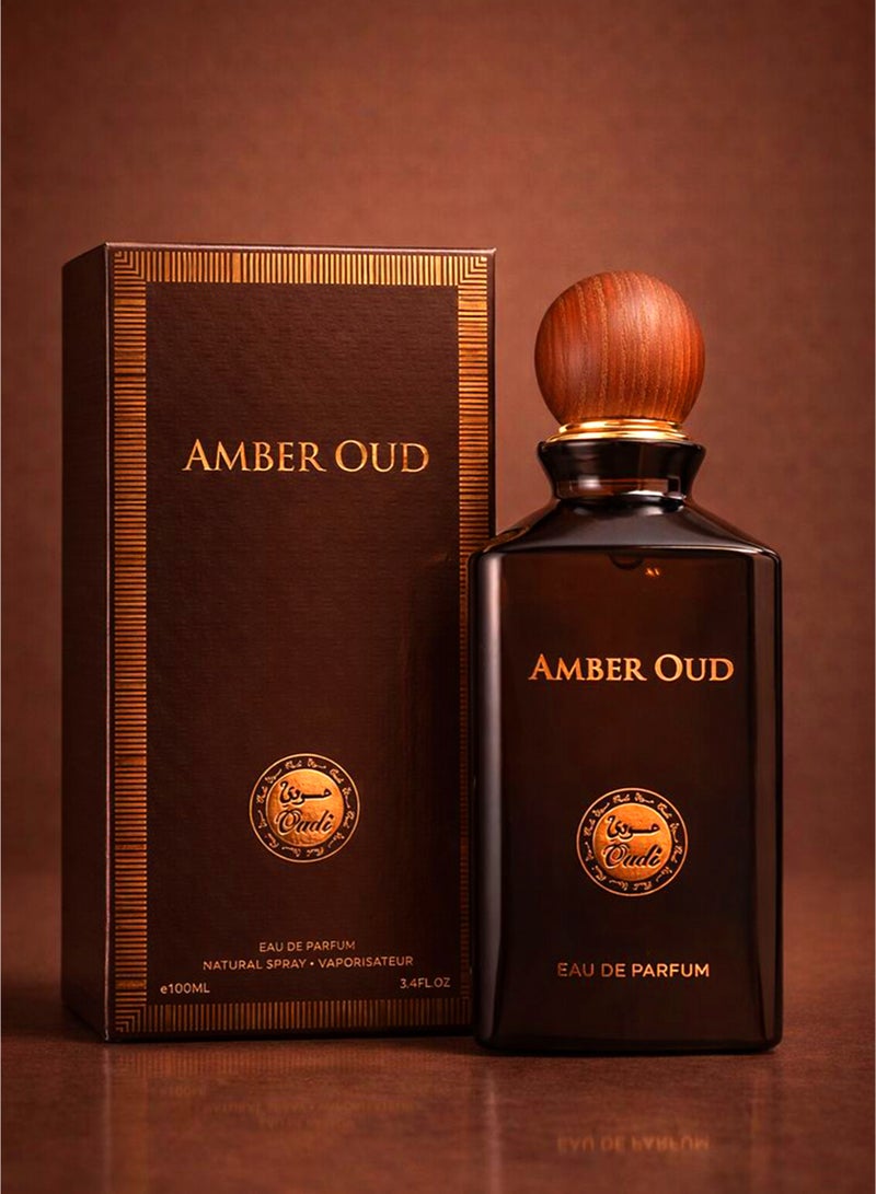 OUDI Amber Oud Eau De Parfum 100ml | Long Lasting Unisex Oudi Parfum with Vanilla Amber & Fresh Aquatic Accords | Best Luxury Perfume for Men & Women - Image 3